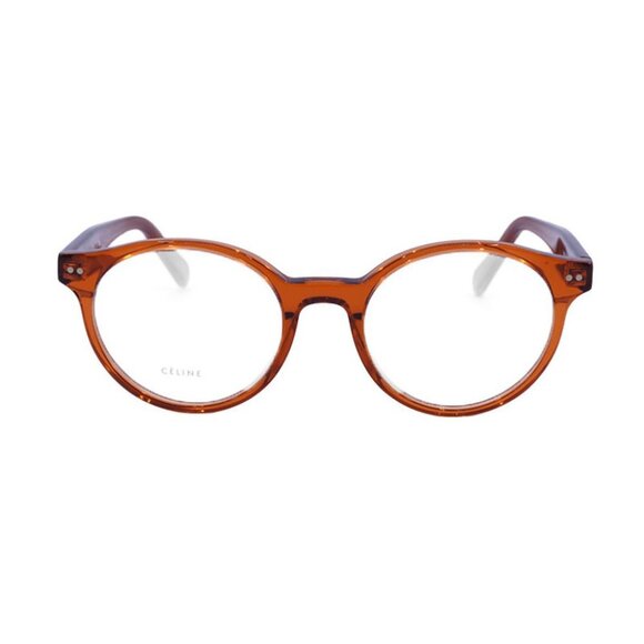 NEW CELINE EYEGLASSES CL50008I 042 WOMEN ORANGE ROUND CL 50008I 042 - Picture 1 of 3